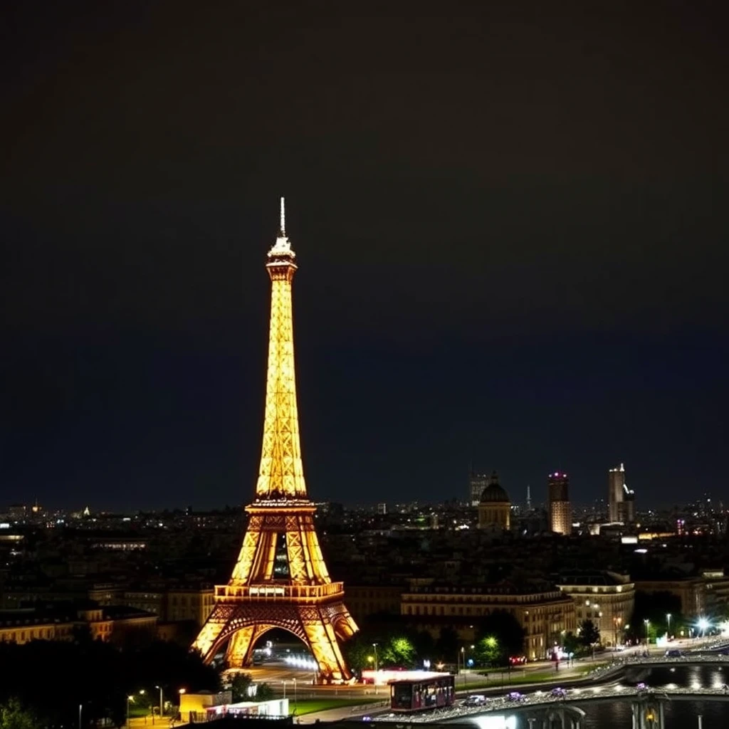 Eiffel Tower at night